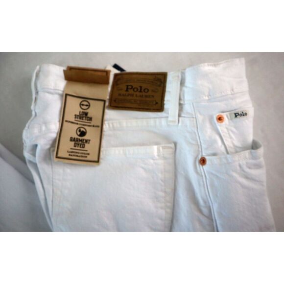 Polo Ralph Lauren Men's Sz 32x32 White Varick Slim Straight Denim Jeans - Picture 6 of 10